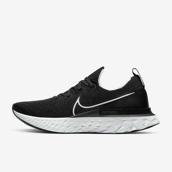 Nike React Infinity Run Flyknit CD4371-002 Black White Running Shoes Mens NEW main image 4